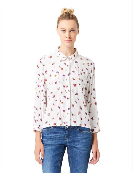 I Blues Onice camicia in crêpe di viscosa stampata