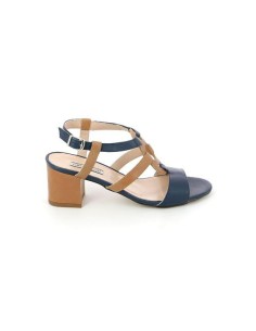 Grünland sandalo donna in pelle bicolore con tacco 2