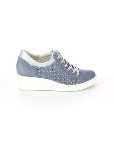 Grünland sneaker donna in pelle con zeppa