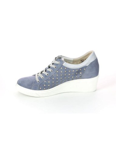Grünland sneaker donna in pelle con zeppa