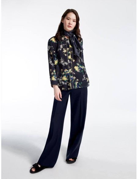 Max Mara Weekend Godezia pantalone palazzo in lana stretch