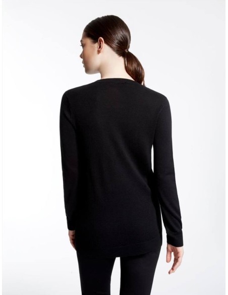 Max Mara Weekend Bocca maglia in seta e lana con applicazioni ricamate