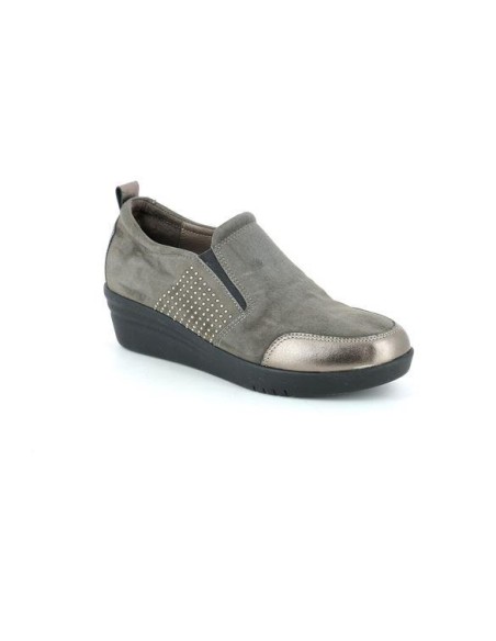 Grünland mocassino in pelle scamosciata con inserti in pelle liscia