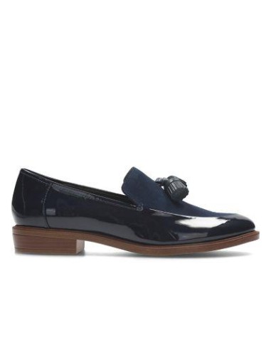 Clark's Taylor Spring mocassino donna in vernice e camoscio con nappin