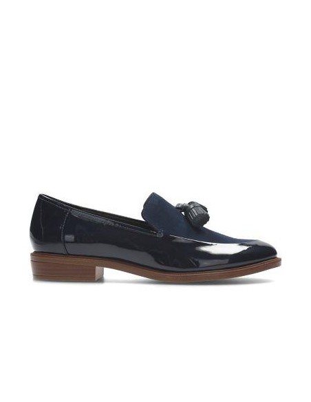 Clark's Taylor Spring mocassino donna in vernice e camoscio con nappin