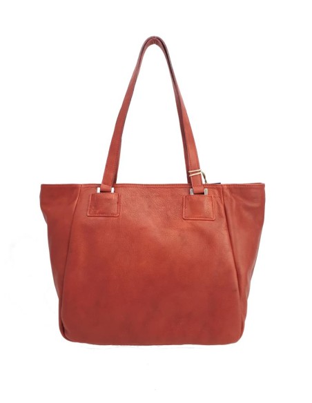 Meloni lavorazione artigiana borsa shopping in pelle