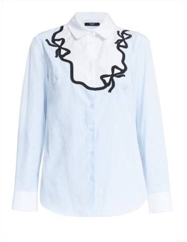 Max Mara Weekend Liriche camicia donna in popeline di cotone decorata