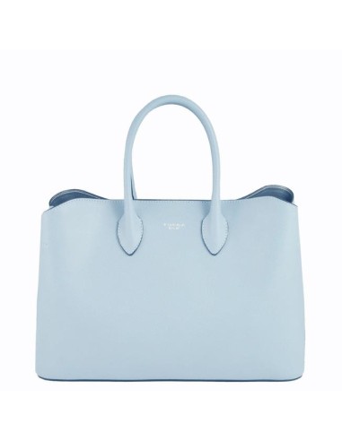 Tosca Blu Glicine shopping bag in pelle con tracolla amovibile