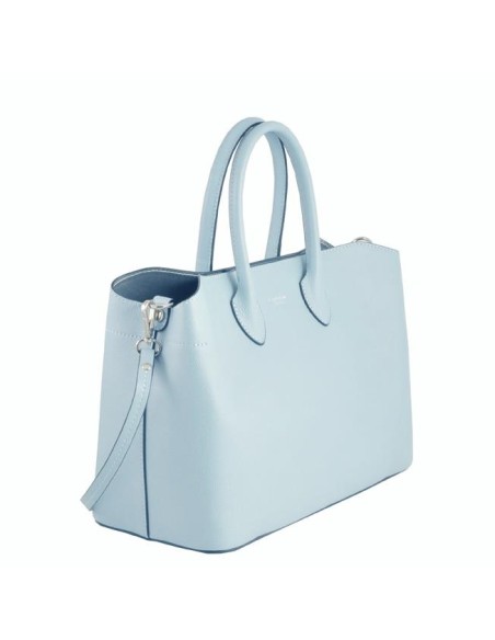 Tosca Blu Glicine shopping bag in pelle con tracolla amovibile