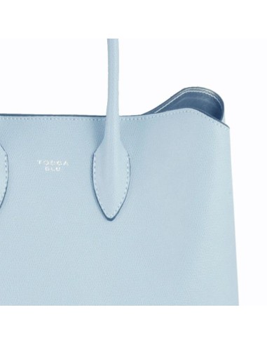 Tosca Blu Glicine shopping bag in pelle con tracolla amovibile