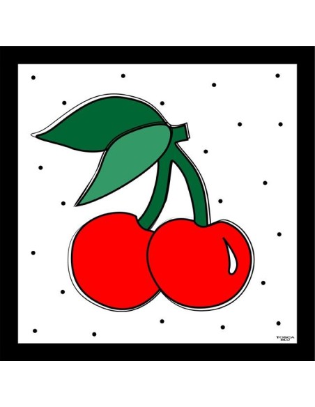 Tosca Blu Cherry foulard donna stampa ciliegie 70 x70 cm