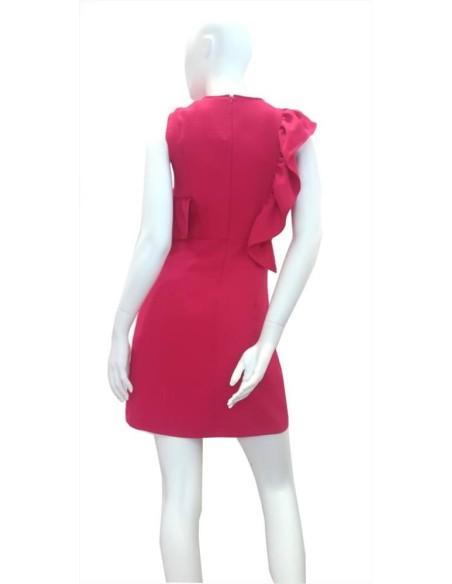 Emme Marella Dalila abito donna tubino con volant e inserto in georget