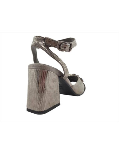 Ape Pazza sandalo donna in pelle con tacco e applicazioni pietre