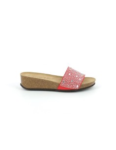 Grünland ciabatta donna in pelle monofascia con strass 2