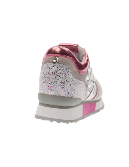 Ape Pazza sneaker donna in pelle con zeppa interna e dettagli glittera