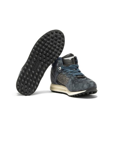 Alberto Guardiani scarpa sportiva alta da uomo in pelle con inserti in