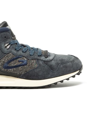 Alberto Guardiani scarpa sportiva alta da uomo in pelle con inserti in