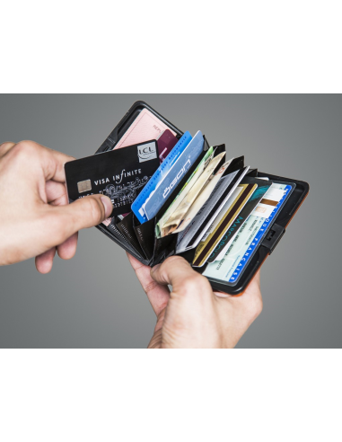 Ögon Designs portafoglio grande portacarte RFID in alluminio anodizzat