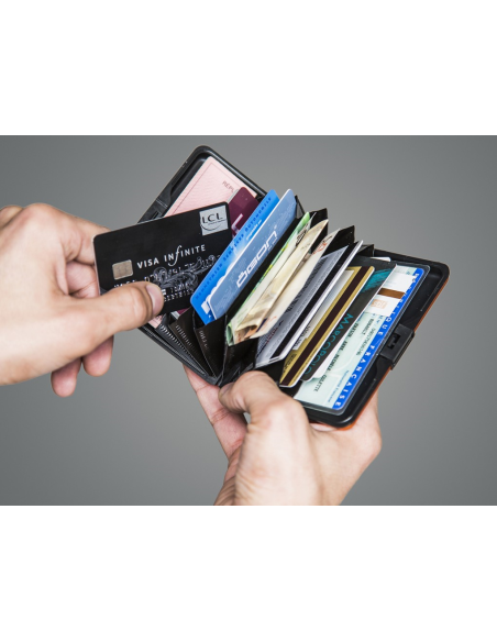 Ögon Designs portafoglio grande portacarte RFID in alluminio anodizzat