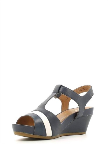 Clarks Rusty Rebel sandalo da donna con zeppa e cinturino a T