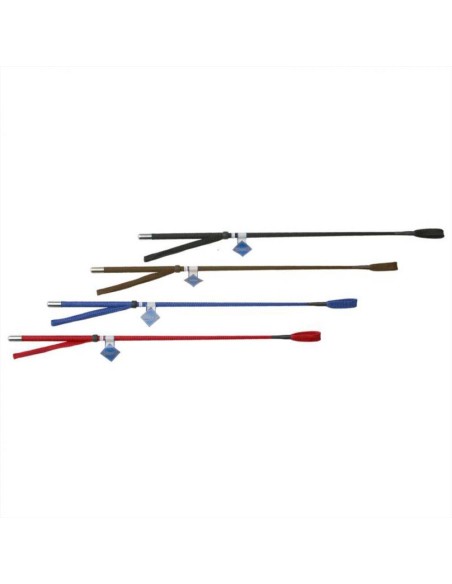 Daslo frustino in nylon intrecciato con passamano e bottone in metallo