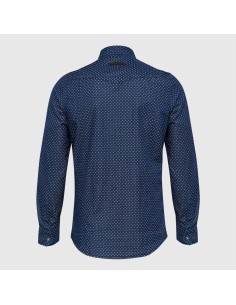 MCS camicia da uomo in stile western stampata a micro disegni 2