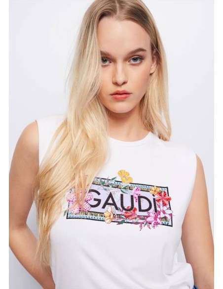 Gaudi t-shirt da donna manica corta