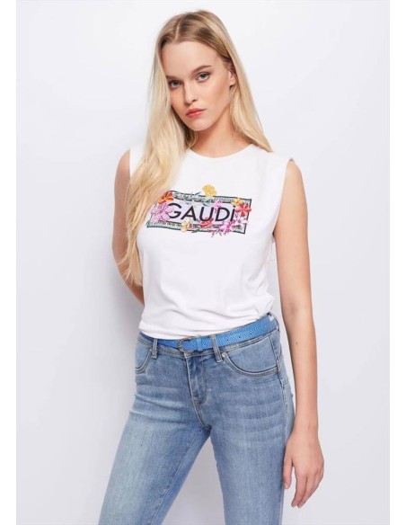 Gaudi t-shirt da donna manica corta