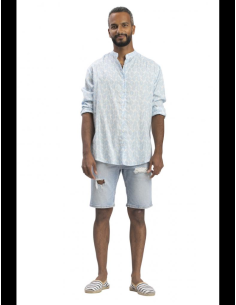 Terre Rouge camicia leggera stampata da uomo