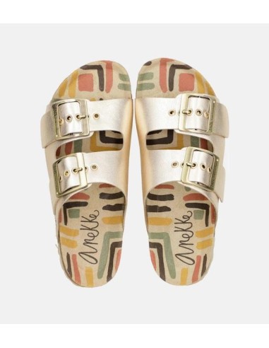 Anekke Kene sandalo bio gold da donna