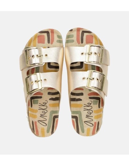 Anekke Kene sandalo bio gold da donna