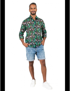 Terre Rouge camicia da uomo in cotone Janet Navy Acapulco 2