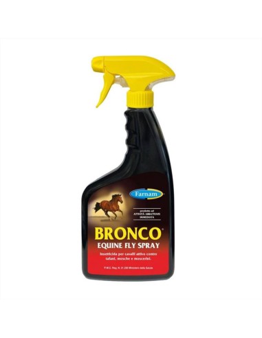 Farnam Bronco Equine Fly Spray Insetticida per cavalli attivo contro t