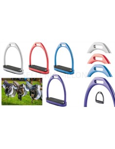 Umbria Equitazione staffe in alluminio complete di pedane in gomma