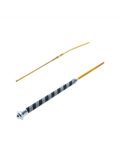 Umbria Equitazione frustino da dressage decorato bamboo con manico gom