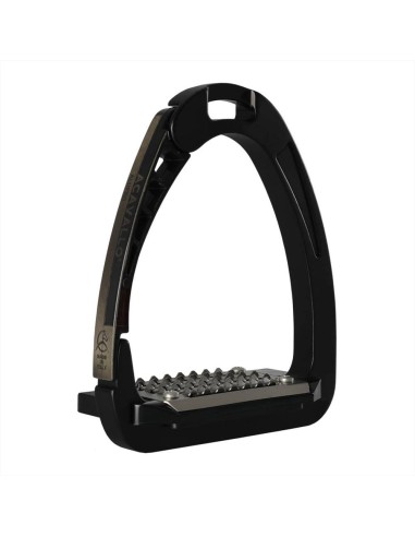 Umbria Equitazione staffe nere in acciaio inox complete di pedane in g