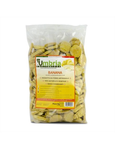 Umbria Equitazione Biscotti per cavalli al gusto di banana. 1 kg