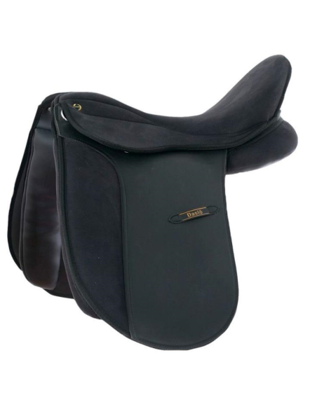 Daslo sella da dressage in pelle sintetica con archetto intercambiabil