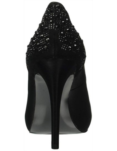 Tosca Blu Dècolletè in pelle con plateau e strass