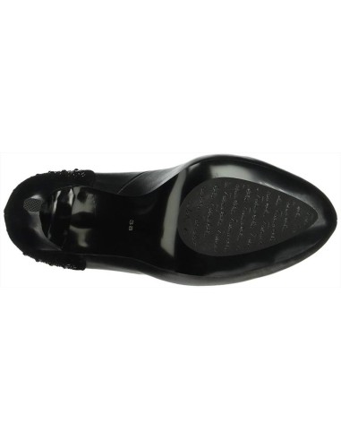 Tosca Blu Dècolletè in pelle con plateau e strass