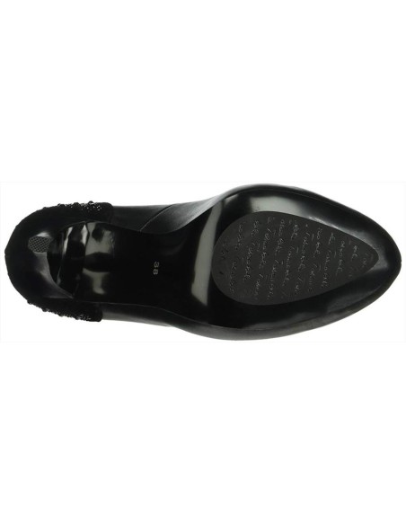 Tosca Blu Dècolletè in pelle con plateau e strass