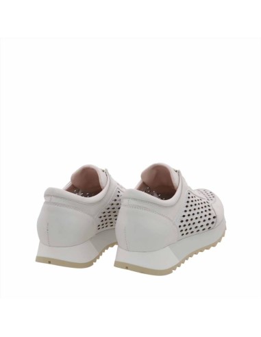 Tosca Blu sneaker donna  forata in nappa+nabuk bianco