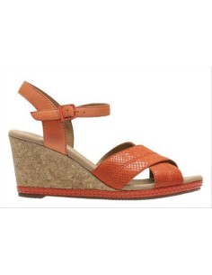 Clark's Helio Latitude sandalo donna in pelle con zeppa sughero 2