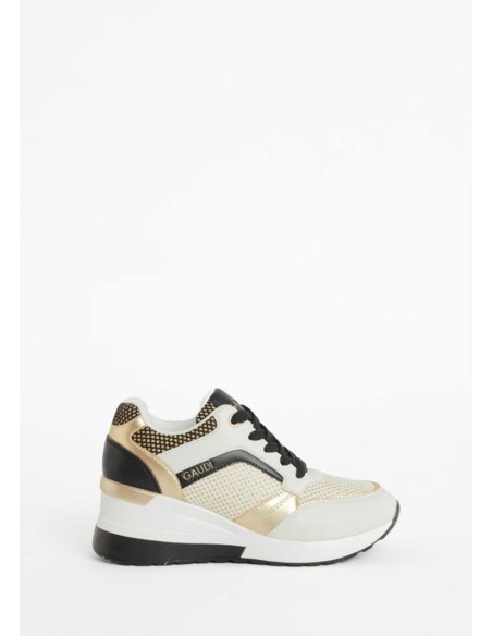 Gaudi scarpe sneakers da donna con zeppa in tessuto tecnico