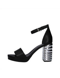 Apepazza sandalo donna in pelle con tacco lavorato 2