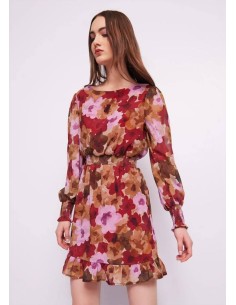 Gaudi abito in georgette stampa floreale