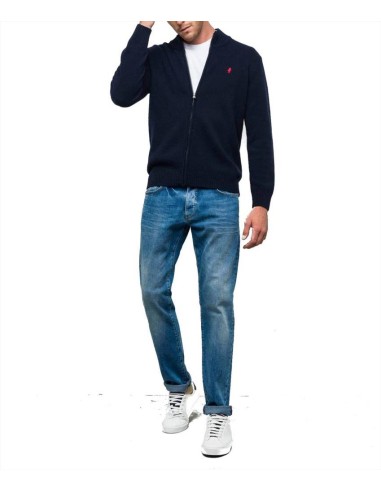 MCS maglia uomo in lana chiusura zip