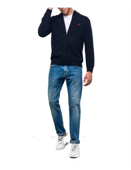 MCS maglia uomo in lana chiusura zip