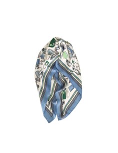 Tosca Blu Ananas Foulard stampato 70 x 70 cm 2