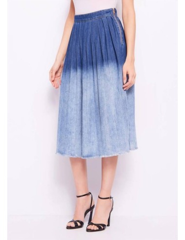 Gaudi gonna longuette plissé da donna denim